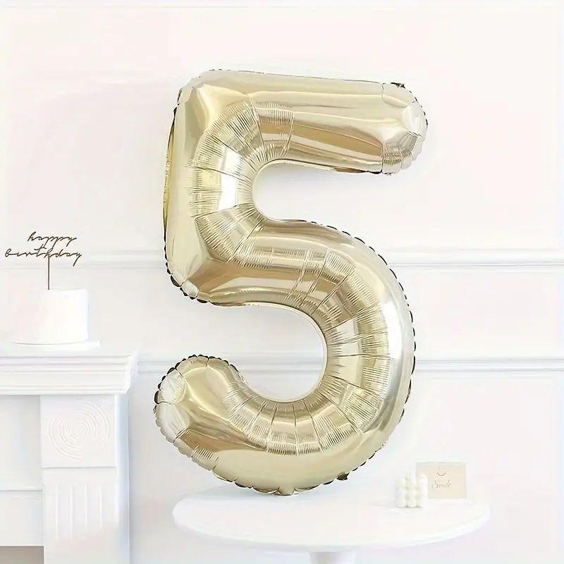 40 Inch Number Foil Balloon, Shimmering Golden Number Party Balloon, Durable Birthday Party Decor, Festive & Party Supplies