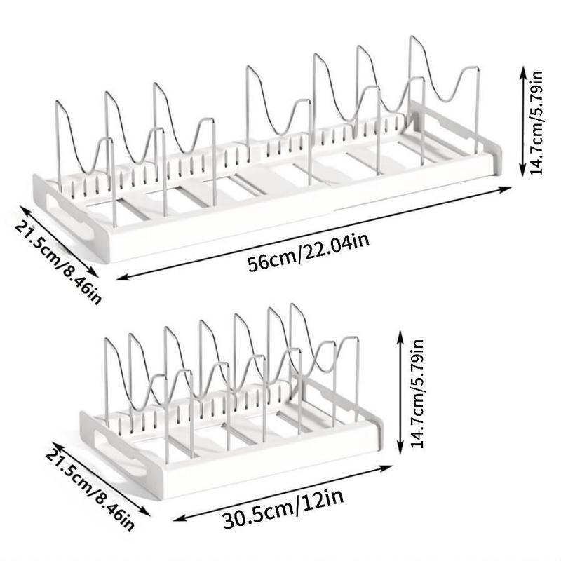 Kitchen Pot Storage Rack, Adjustable Kitchen Pot Lid Storage Rack, Multifunctional Kitchen Storage Organizer, Kitchen Gadgets, Fall Decor