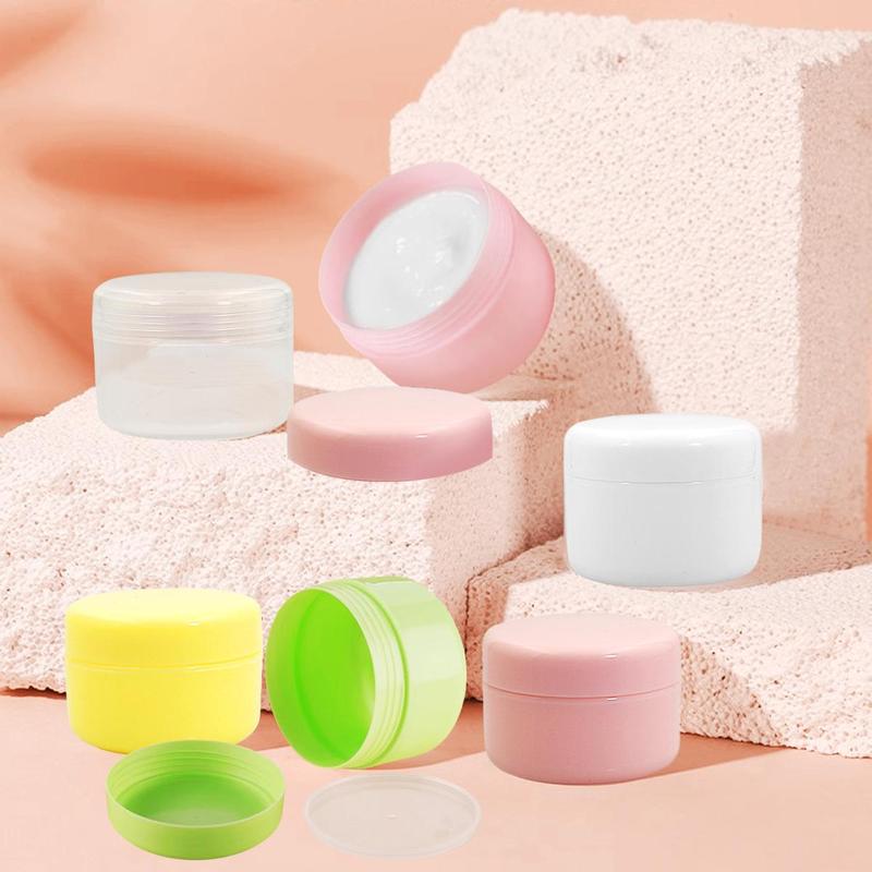 5pcs Empty Travel Cosmetic Jar, Makeup Container Bottle, Travel Makeup Face Cream Lotion Storage Box