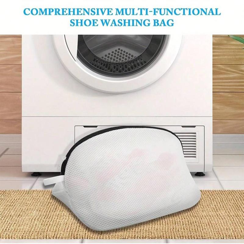 Mesh Laundry Bag for Shoes & Sneaker, 1 Count Travel Shoe Bag for Washing Machine, Shoe Laundry Bag with Zipper for Bra, Lingerie, Stocking