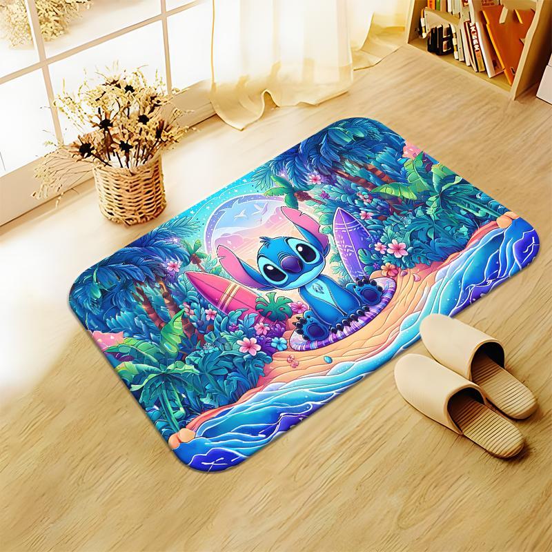 Cartoon Pattern Bathroom Mat, Non-slip Soft Floor Mat, Rectangle Home Decorative Carpet for Home Living Room Bedroom Kitchen Bathroom