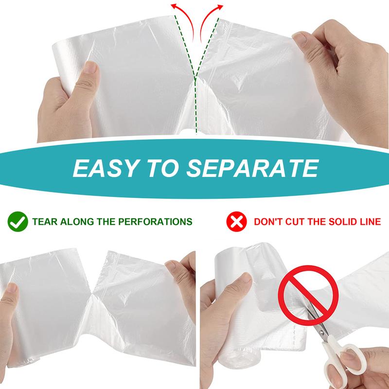 1.2 Gallon Small Trash Bags, 150 Counts, White Garbage Bags, Extra Thick Small Kitchen Plastic Bags For Home Office Kitchen, fit 4.5 Liter