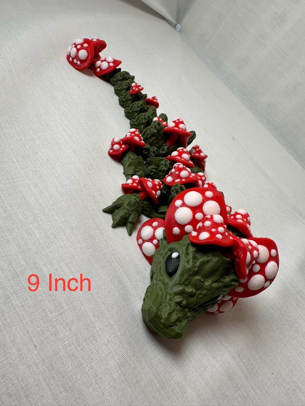 3D Printed Mushroom Dragon Decorative Figurine