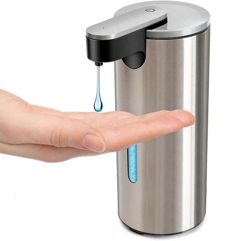 Stainless Steel Automatic Soap Dispenser, Battery Operated Electric Touchless Liquid Soap Dispenser with 3 Adjustable Volume Control [without Battery], Kitchen Gadgets, Fall Decor, Stocking Fillers Gift