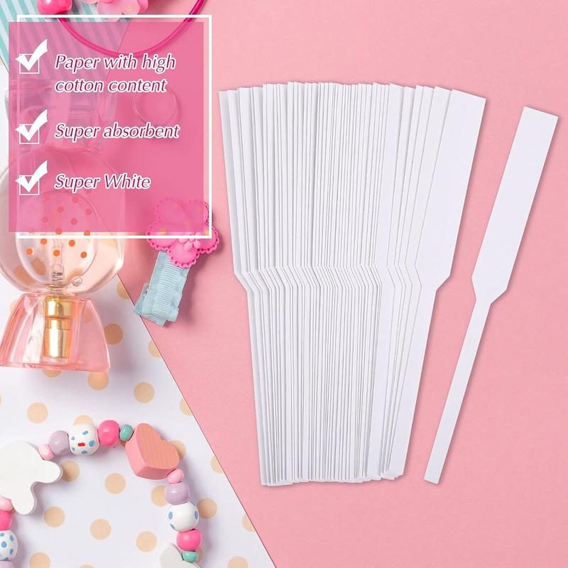 600 count Perfume Test Strips Fragrance Paper Strips Disposable Perfume Blotter  Oils Paper Test Strips for Diffuser  Testing Scents (White)