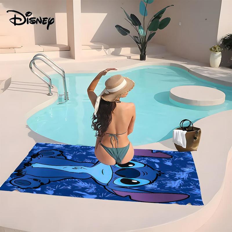 Beach Towel, 1 Count Cartoon Animal Pattern Beach Towel, Soft & Quick Drying Beach Towel, Travel Pool Yoga Cruise Camping Towel