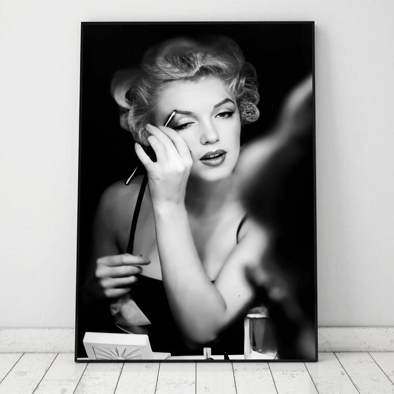 Marilyn Monroe Poster, Black And White, Marilyn Monroe Print, Fashion Photography, Beauty Room Decor, Old Hollywood Print