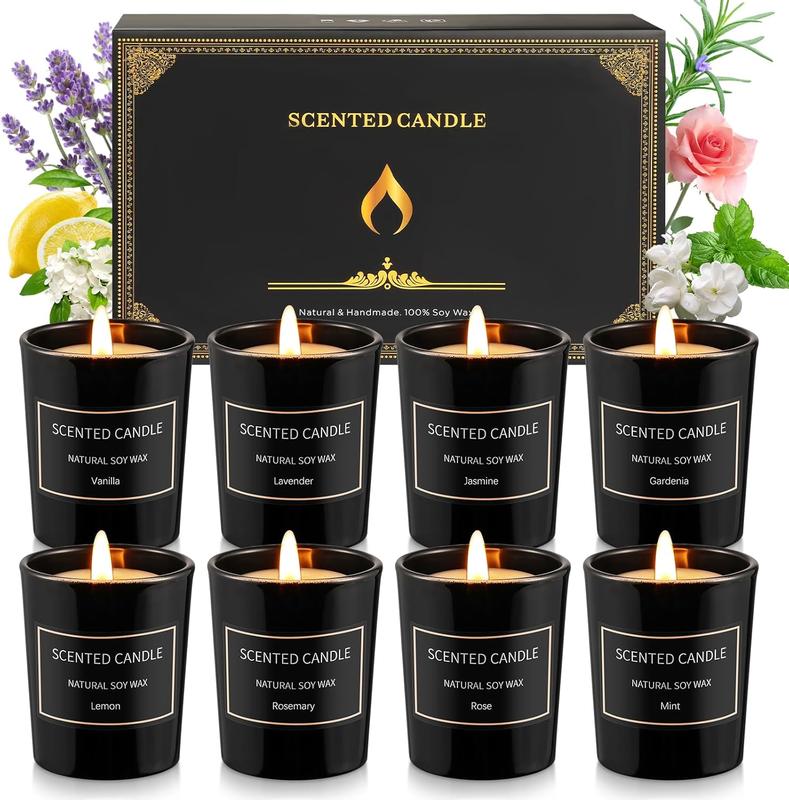 8 Pack Candles for Home Scented Aromatherapy Candles Gifts Set for Women Soy Wax Long Lasting Jar Candles for Birthday Mother's Day Gifts, 3.5oz