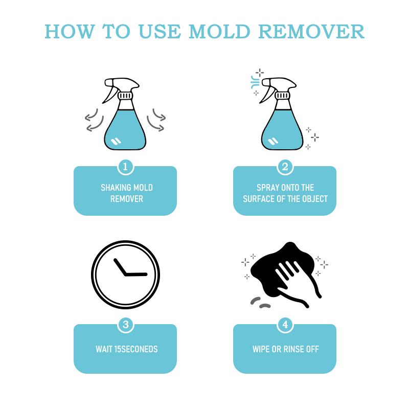 Quick Foam Mold Remover for Kitchen Bathroom Household Mold Remover Spray for removing all kinds of mold and mildew（500g）