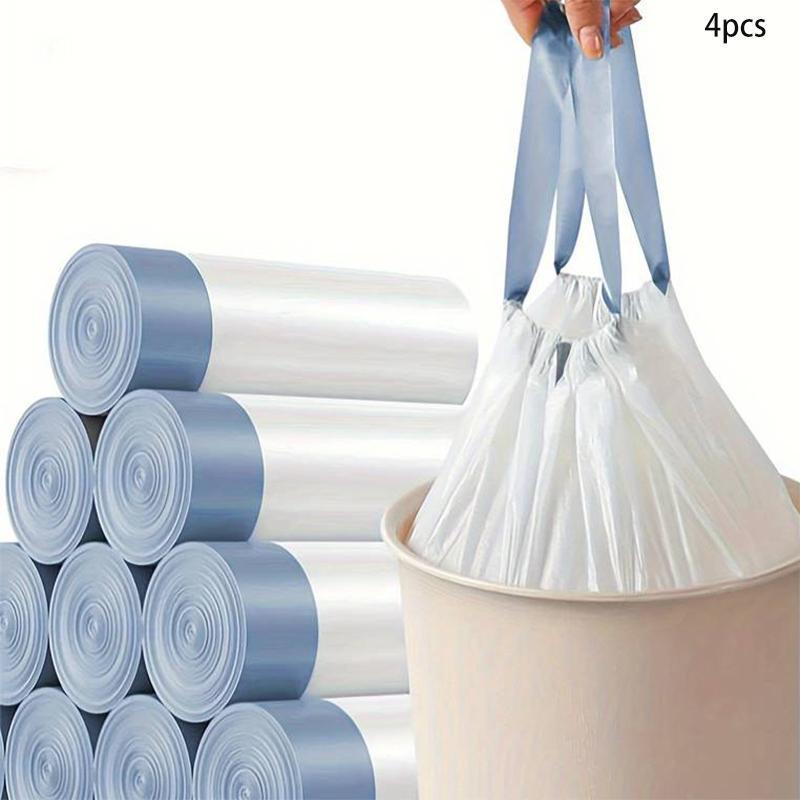 Disposable Thickened Bin Bag (60pcs set), Drawstring Bin Bag, Multipurpose Garbage Bag for Home, Office, Household Cleaning Supplies