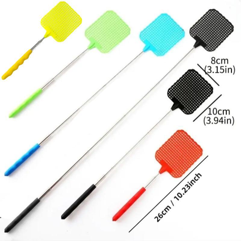 Random Color Retractable Fly Swatter, 1 Count Creative Reusable Summer Mosquito Swatter, Home Daily Use Fly Killer, Home Office Travel Accessories