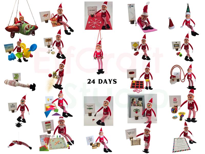 Elf Kit 2024 Christmas Activities 12 & 24 Day Antics Props Ideas Magical Set Decor Decoration elfs