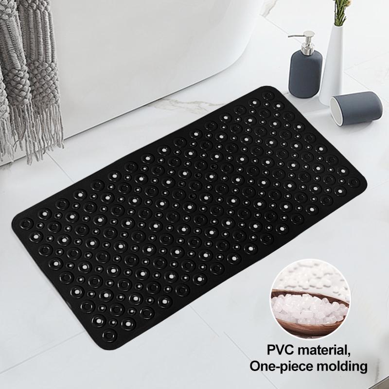 Solid Color Bubble Pattern Hollow Out Non-slip Bath Mat, Durable Shower Mat with Suction Cup, Bathroom Accessories for Home Kitchen Bathroom