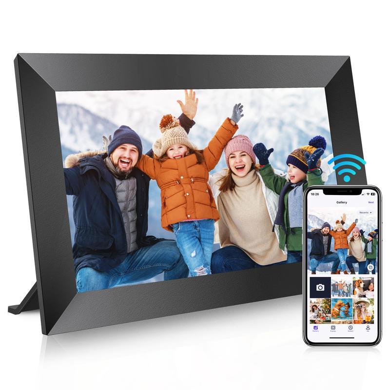 10.1 Inch WiFi Digital Picture Frame 1280x800 HD IPS Touch Screen, Electronic Smart Photo Frame with 32GB Storage,Home Decor, Christmas Gift