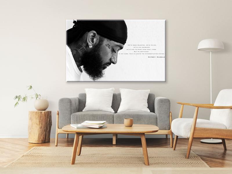 Nipsey Hussle Quotes Wall Art , Famous People , Nipsey Hussle , Rap Music Lovers , Mother's Day Gift Idea Poster No Frame 