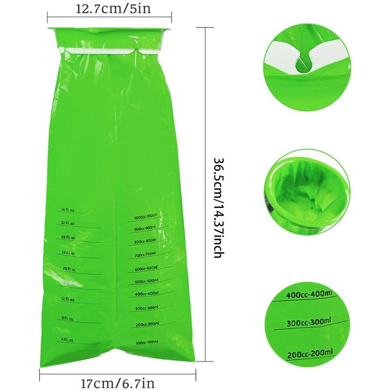 1000ml Disposable Vomit Bags, 24pcs set Mixed Color Portable Leak Resistant Barf Bag for Traveling Pregnant Woman, Emesis Bag