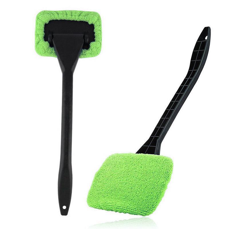 Car Windshield Cleaning Brush, Long Handle Car Glass Cleaning Brush, Wet and Dry Wipe Glass Cleaning Brush, Car Cleaning Tool, Perfect Car Accessories