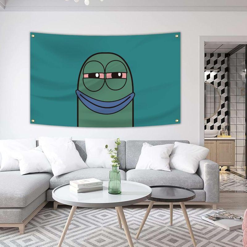 Funny Cartoon 3x5Ft Flag Tapestry With 4 Brass Grommets for Wall Hanging Indoor Outdoor College Bedroom Room Dorm Party Decor Banner