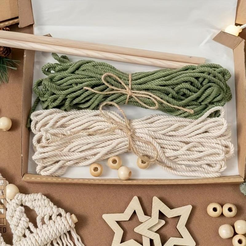 DIY Woven Christmas Tree Kit, 2 Counts set DIY Christmas Tree Hanging Ornament, Hanging Decoration for Home Living Room Bedroom