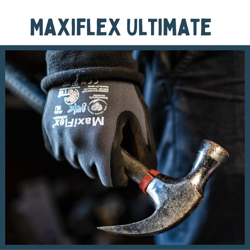 MaxiFlex Pro Grip Gloves 34-874 844 - 12-Pack Nitrile-Coated Gloves for Precision Handling, Tough Jobs, and Industrial Work in Spain