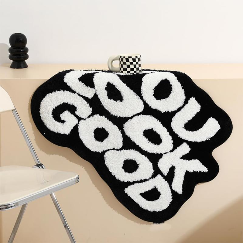 You Look Good Bath Mat Black Bathroom Rugs Funny Cute Bath Rugs Non Slip Microfiber Plush Preppy Small Cool Shower Rug Washable Absorbent Floor Mat for Bathtub Sink 25