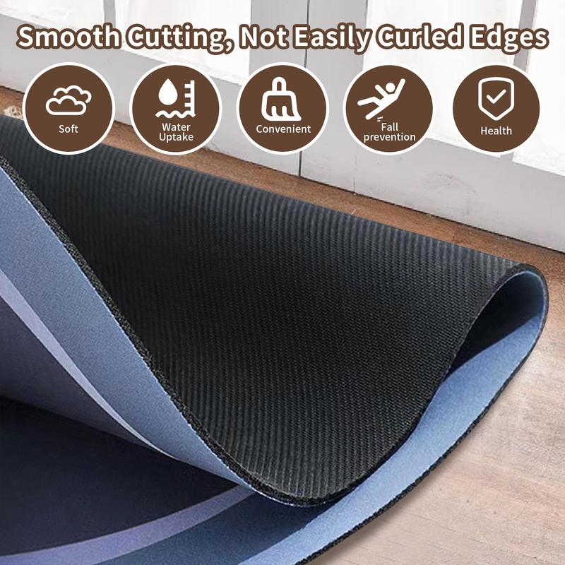 Non-slip Bath Mat, 1 Count Soft Diatomite Absorbent Bathroom Mat, Quick Drying Bathroom Rug for Home Dormitory Hotel, Home  Bath Mats Decor