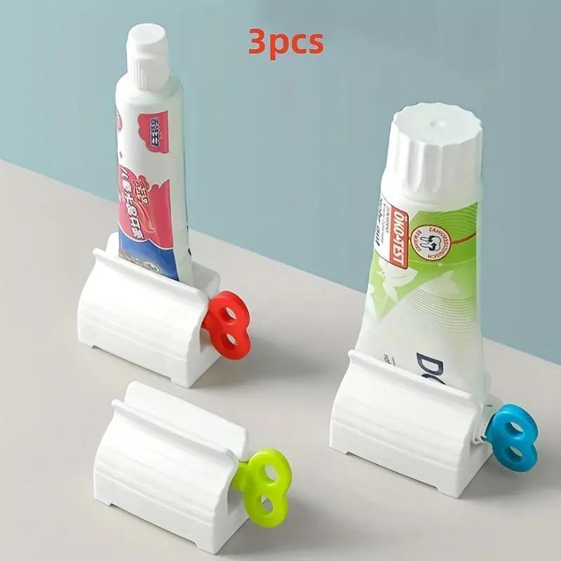 Toothpaste Dispenser, 3pcs set Creative Toothbrush Holder, Bathroom Organizer For Toothpaste