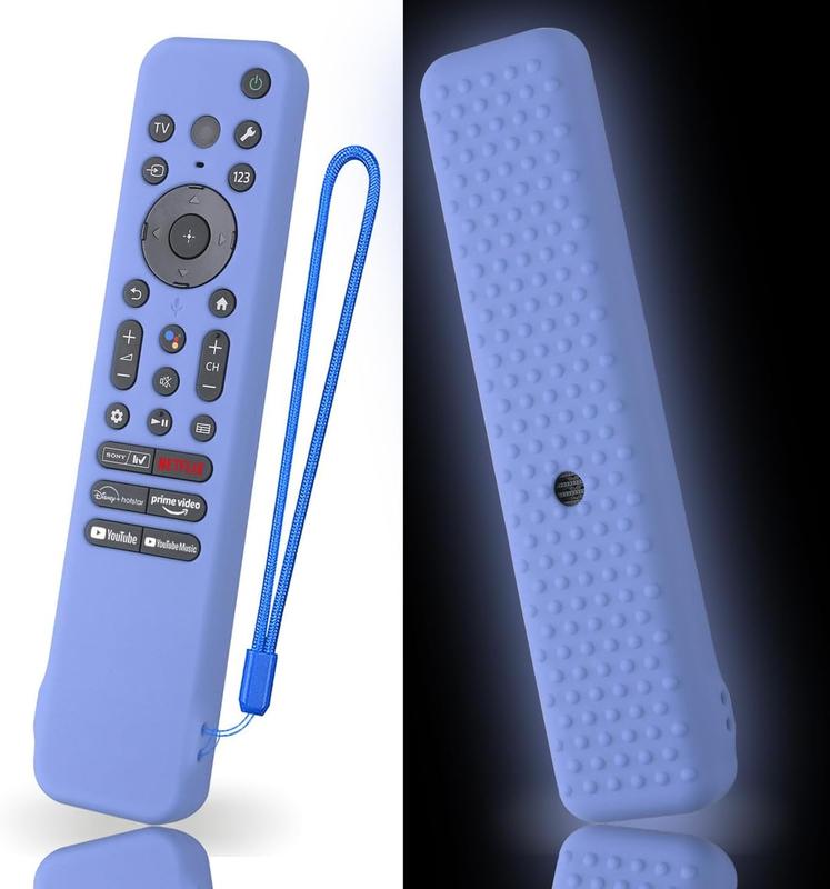 Case Cover for  RMF-TX910U RMF-TX810U Remote  Cover  Protective Sleeve for RMF-TX910U Backlit  TV Remote Control with Lanyard(Glow Blue)