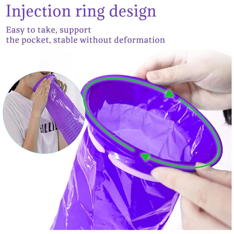 1000ml Disposable Vomit Bags, 24pcs set Mixed Color Portable Leak Resistant Barf Bag for Traveling Pregnant Woman, Emesis Bag