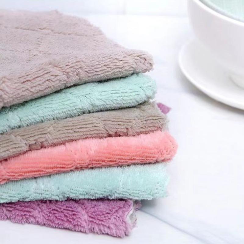 Random Color Dish Cleaning Cloth, 10 20 30pcs Kitchen Cleaning Rag, Kitchen Dishwashing Towel, Reusable Kitchen Dish Cloth, Practical Kitchen Gadgets, Kitchen Accessories,  Cleaning Gadgets for Home,  Household Cleaning Supplies