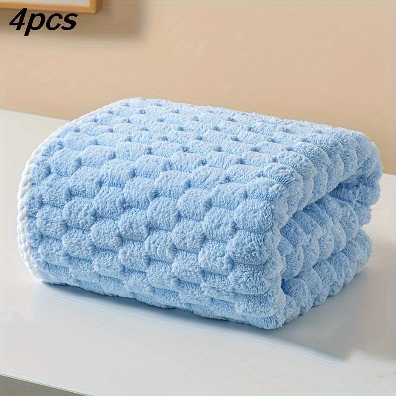 Solid Color Bath Towel, 4 Counts set Soft Absorbent Towel, Quick Drying Towel for Bathroom, Hotel, Salon, Spa, Gym, Travel