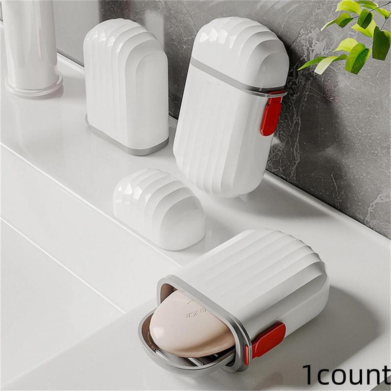 Portable Soap Box, 1 Count Creative Mini Soap Bar Holder with Lid, Soap Storage Box for Home Bathroom & Travel & Hotel