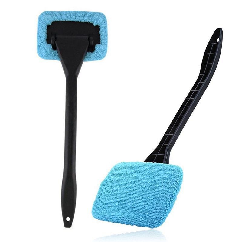 Car Windshield Cleaning Brush, Long Handle Car Glass Cleaning Brush, Wet and Dry Wipe Glass Cleaning Brush, Car Cleaning Tool, Perfect Car Accessories