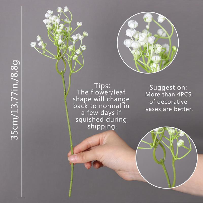 Baby's Breath Artificial Flower without Vase, 10 20pcs Faux Flower Bouquet, Decorative Flowers for Home Party Wedding Anniversary Festival