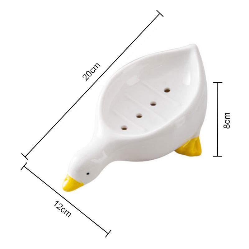 Yellow Duck Shape Soap Box Cartoon Soap Dish Drainable Soap Holder Soap Container Soap Dish For Tray Bathroom Accessories