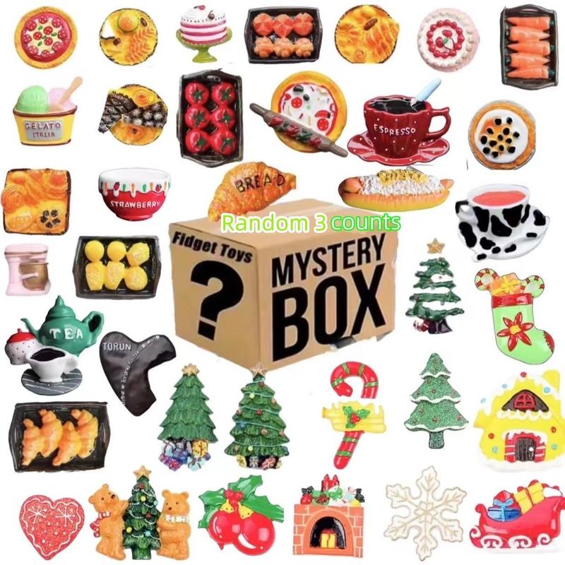 Random Fridge Magnet Mystery Box (3 Counts), Cute Creative DIY Decor Kitchen Refrigerator Magnet for Home and Office, Home Decor