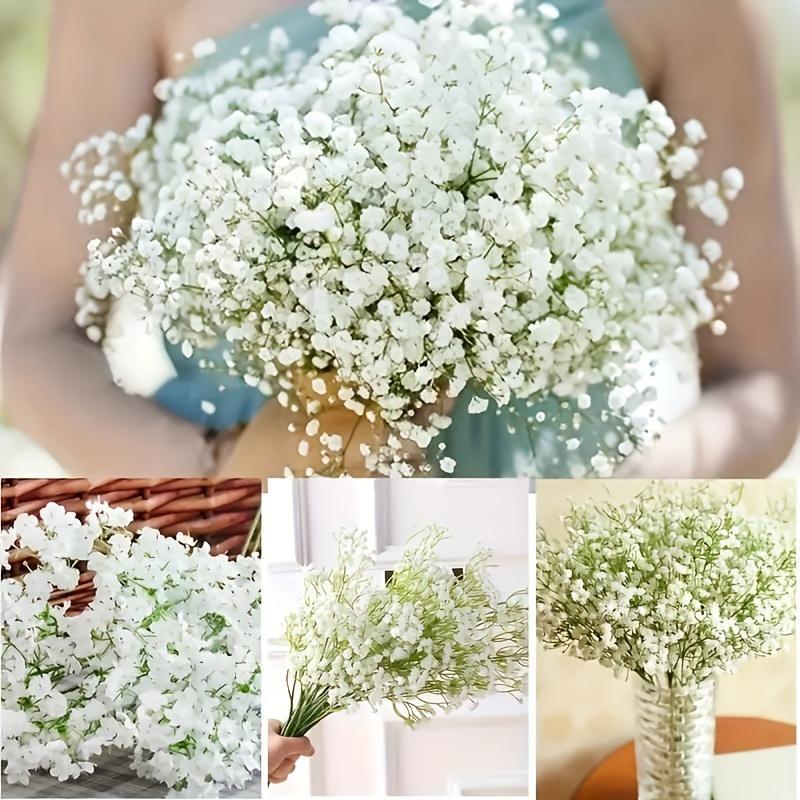 Baby's Breath Artificial Flower without Vase, 10 20pcs Faux Flower Bouquet, Decorative Flowers for Home Party Wedding Anniversary Festival