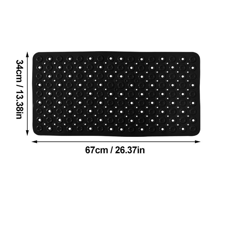 Solid Color Bubble Pattern Hollow Out Non-slip Bath Mat, Durable Shower Mat with Suction Cup, Bathroom Accessories for Home Kitchen Bathroom