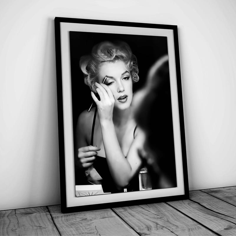 Marilyn Monroe Poster, Black And White, Marilyn Monroe Print, Fashion Photography, Beauty Room Decor, Old Hollywood Print