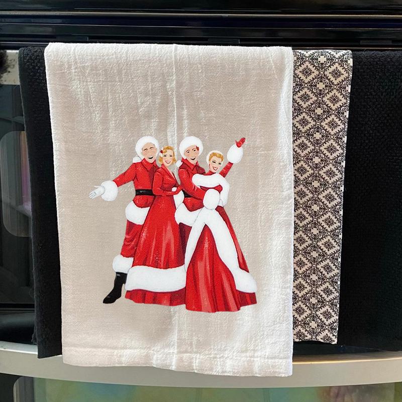 White Christmas Tea Towel - SHESHOW