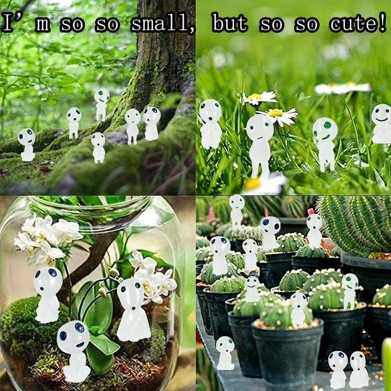 Luminous Ghost Elf Miniature Ornament, 10pcs set Glow in The Dark Mini Ghost Elf Decoration, DIY Mini Toy for Micro Landscape Home Decoration, Glow in The Dark Toy, Christmas, Christmas Gift