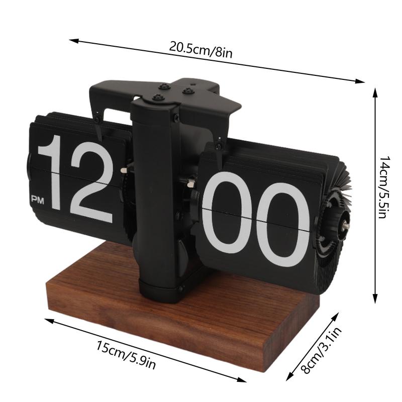 Digital Flip Down Clock Retro Automatic Turning Battery Operated Mechanical Clock for Home Room Office Decoration