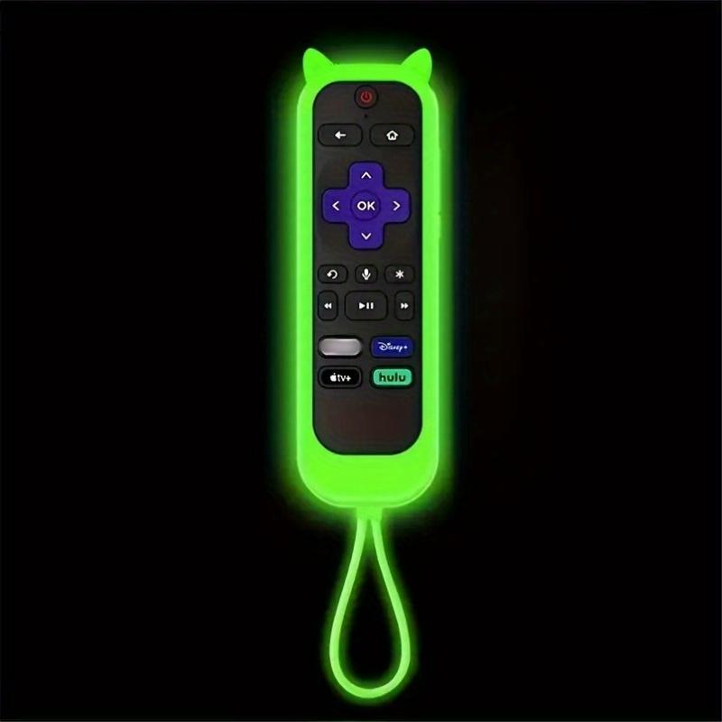 Luminous Remote Control Cover, Remote Case with Lanyard, Christmas Decor Remote Control Protector Compatible with TCL Hisense Roku TV, Fall Decor, Christmas Gifts, Christmas Decorations