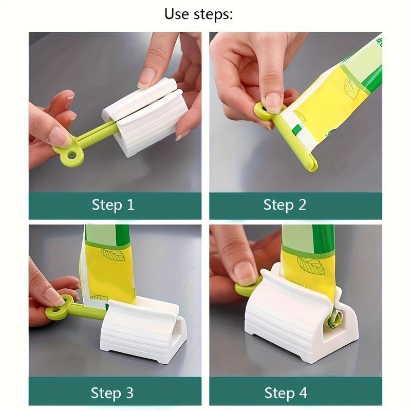 Manual Toothpaste Dispenser, 3 Counts Portable Toothpaste Squeezer, Cute Toothpaste Dispenser Supplies, Bathroom Gadgets