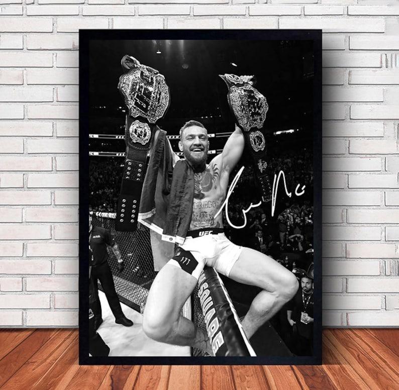 [FULL] Conor Mcgregor Boxing Poster, UFC Poster Art Autographed 12x18 16x24 24x36 27x40inch Personalized Gifts for Birthday | Print On Paper