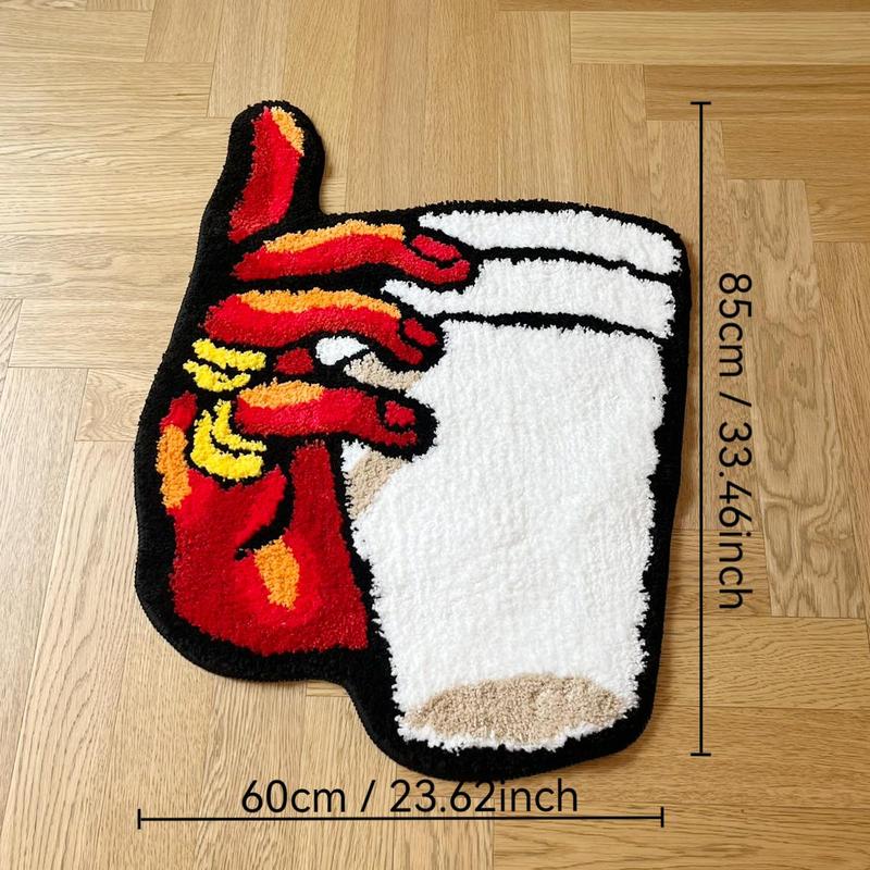 Creative Cup Design Bath Mat, 1 Count Non-slip Soft Floor Mat, Decorative Carpet for Home Living Room Bedroom Bathroom