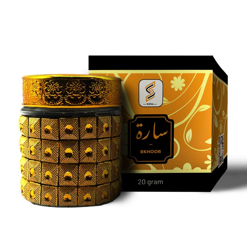 Premium Bakhoor Sara 20gm - Sweet, Woody Fragrance for Home & Office Incense