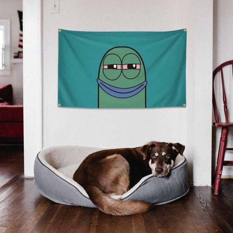 Funny Cartoon 3x5Ft Flag Tapestry With 4 Brass Grommets for Wall Hanging Indoor Outdoor College Bedroom Room Dorm Party Decor Banner