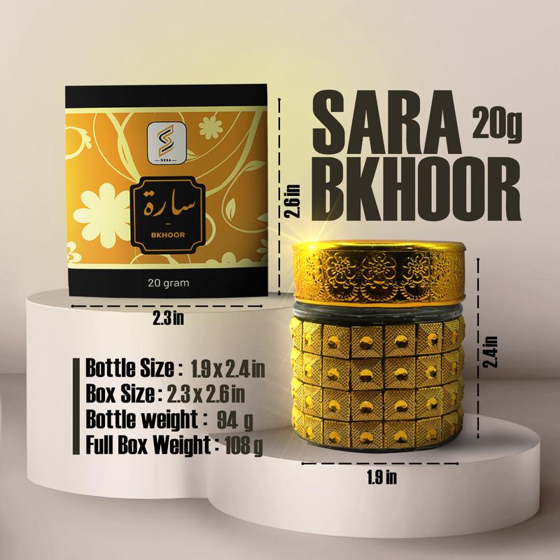 Premium Bakhoor Sara 20gm - Sweet, Woody Fragrance for Home & Office Incense