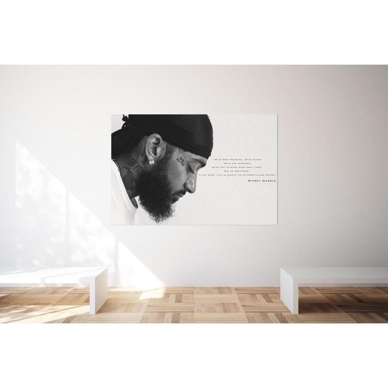 Nipsey Hussle Quotes Wall Art , Famous People , Nipsey Hussle , Rap Music Lovers , Mother's Day Gift Idea Poster No Frame 